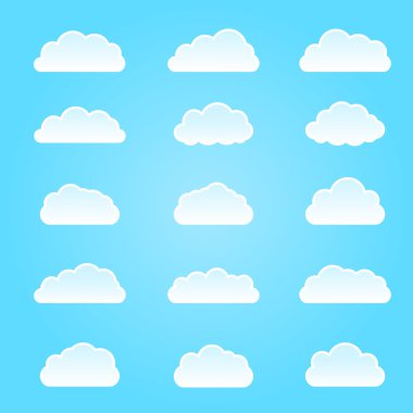 Bulut simgesi. Vektör illüstrasyonu