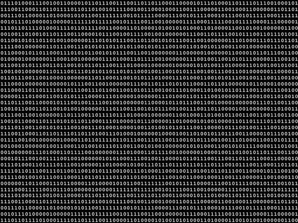 Pantalla de código binario plano negro — Archivo Imágenes Vectoriales