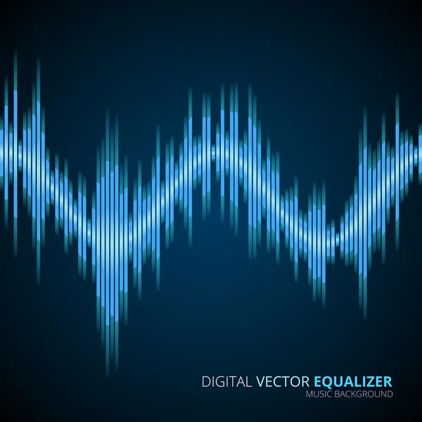 Blue sound wave — Stock Vector