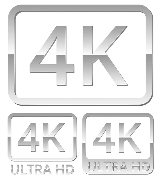 Ultra HD 4k kuvake — vektorikuva