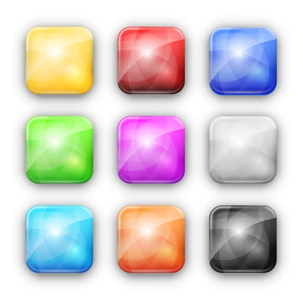 Square buttons — Stock Vector