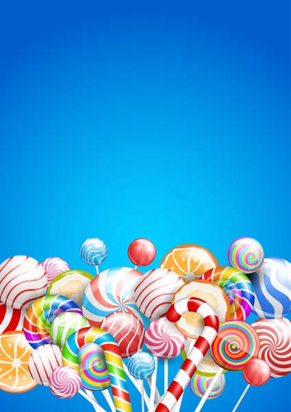 Lollipops background — Stock Vector