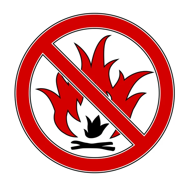 No hay fuego — Vector de stock