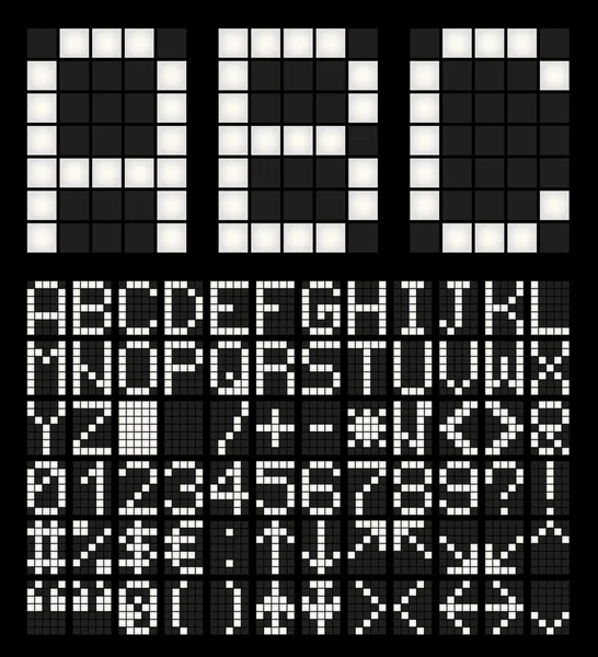 8 bit font — Stock Vector