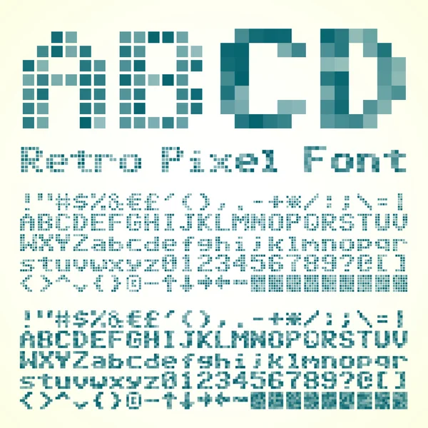 Pixel lettertype — Stockvector