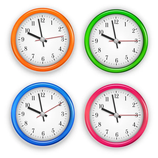 Wall clocks — Stock Vector