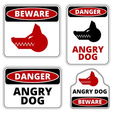 Beware of dog clipart