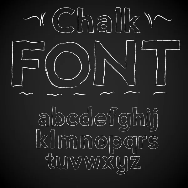 Chalk font — Stock Vector