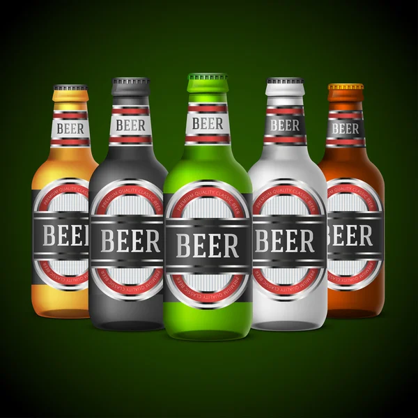 Bouteilles de bière — Image vectorielle