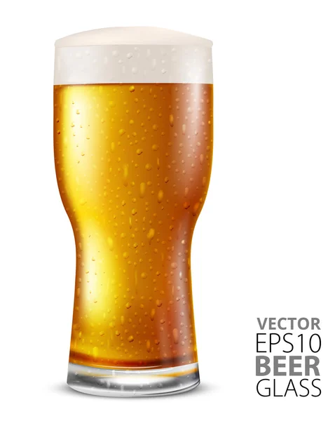 Cerveja de vidro — Vetor de Stock