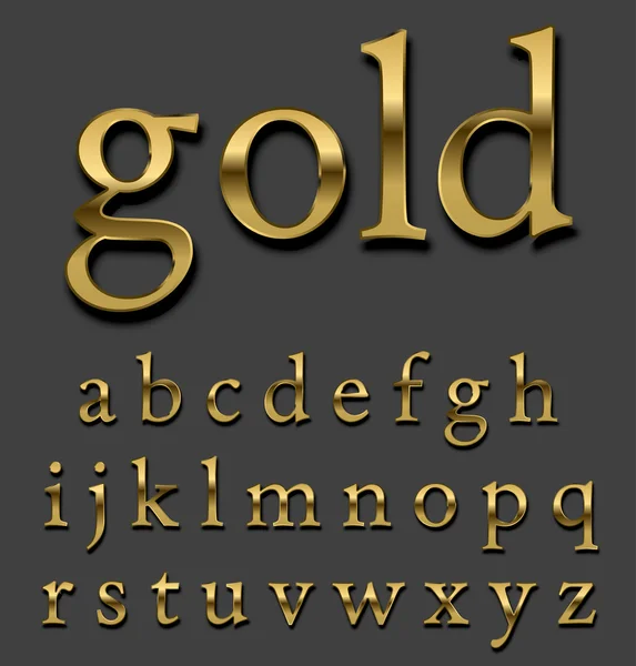 Gold fuente — Archivo Imágenes Vectoriales