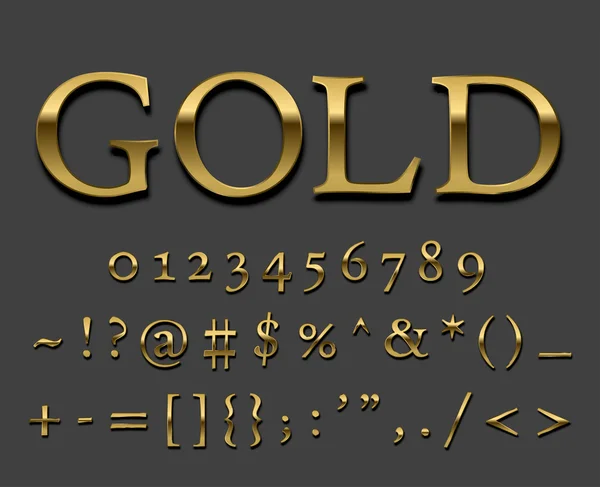 Gold fuente — Archivo Imágenes Vectoriales