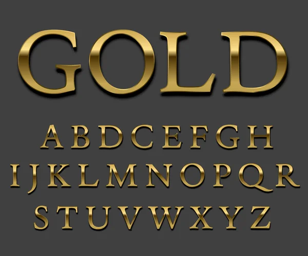 Gold   font — Stock Vector