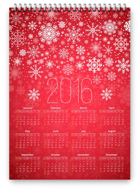 New Year Calendar — Stock Vector