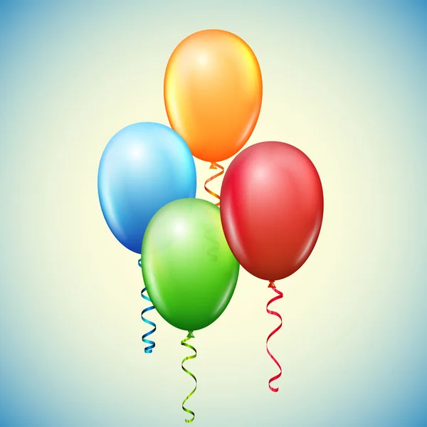 Ballon und Bänder — Stockvektor
