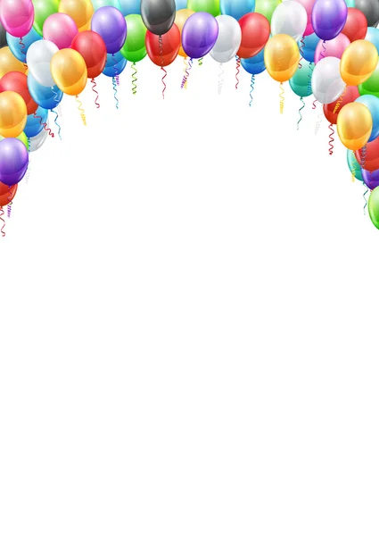 Modèle d'en-tête de ballons — Image vectorielle