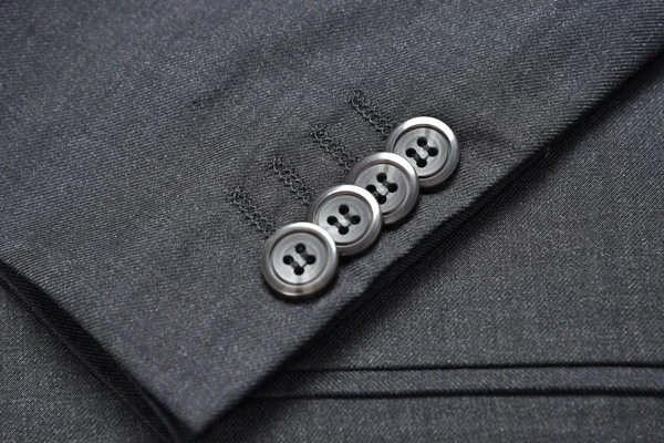 Buttons row on suit — Stock Photo, Image