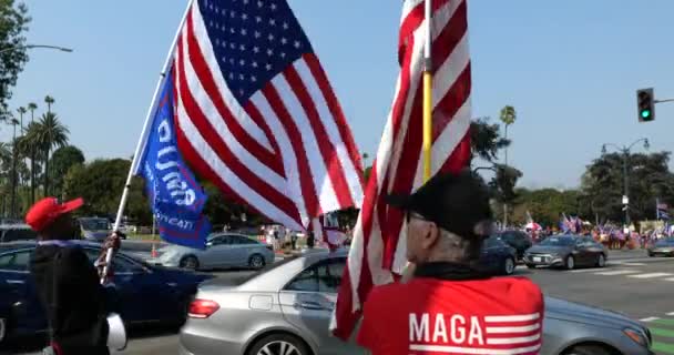 Beverly Hills États Unis Septembre 2020 Les Partisans Trump Rassemblent — Video