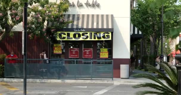 Los Angeles Usa Settembre 2020 Ristorante Che Chiude Definitivamente Dopo — Video Stock