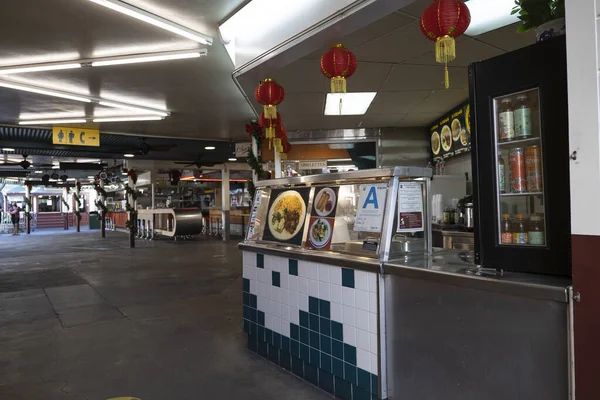 Los Angeles Usa Dezember 2020 Verlassener Food Court Auf Dem — Stockfoto