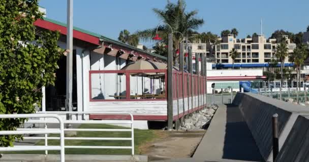 Redondo Beach Usa Grudnia 2020 Zamknięta Restauracja Przy Nabrzeżu Powodu — Wideo stockowe