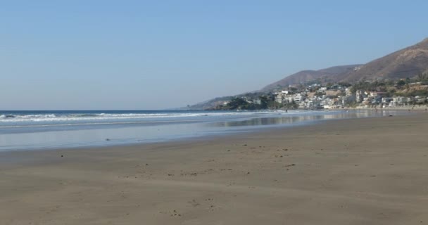 Beautiful Homes Line Coastline Malibu California — Stock Video