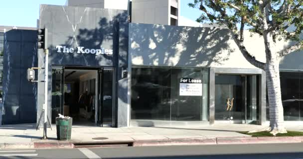 Los Angeles Usa December 2020 Lease Signs Appearing Shop Windows — Vídeo de Stock