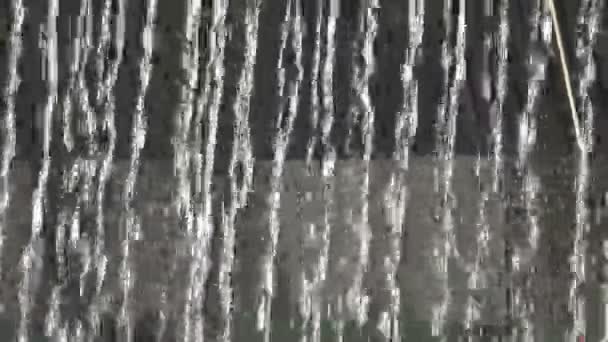 Close Van Een Water Fontein Slow Motion — Stockvideo