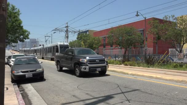 Los Ángeles Usa Julio 2019 Metro Silver Line First Street — Vídeos de Stock