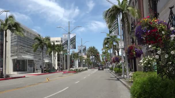 Beverly Hills Usa Mai 2019 Circulation Sur Rodeo Drive Quartier — Video