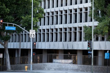 Los Anngeles, CA USA - 10 Ocak 2021: Los Angeles Yüksek Mahkemesi göreve başlamadan önce
