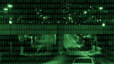 Otomobiller altgeçitin altından geçiyor. Odak dışı ikili kodla fakslıyorlar.