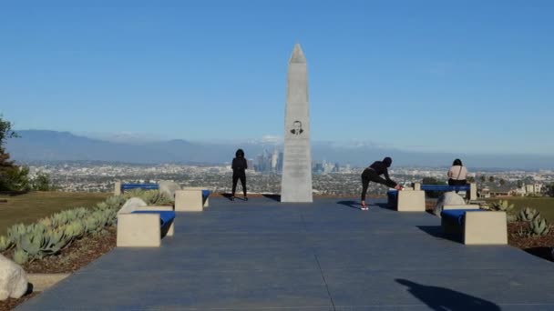 Los Angeles Usa Fevereiro 2021 Empurre Foto Memorial Martin Luther — Vídeo de Stock