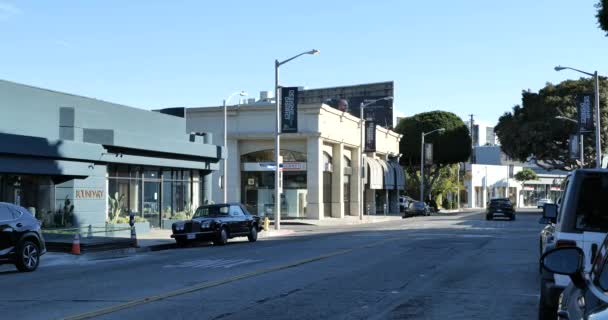 Los Angeles Usa Diciembre 2020 Distrito Comercial Robertson Boulevard Desertó — Vídeo de stock