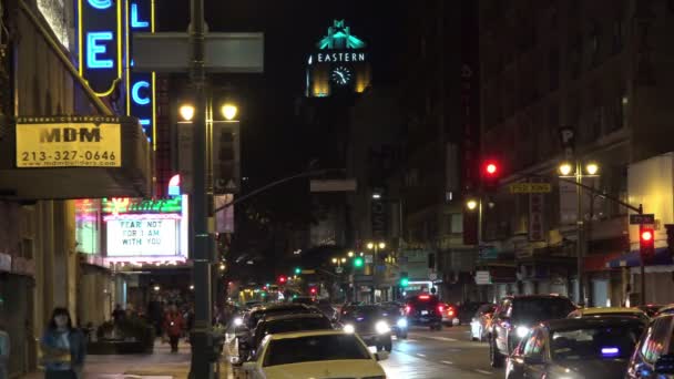 Los Ángeles Usa Septiembre 2019 Icónico Edificio Columbia Oriental Centro — Vídeos de Stock