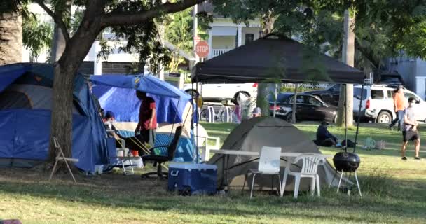 Los Angeles Usa Noviembre 2020 Campamento Indigentes Echo Park Mientras — Vídeos de Stock