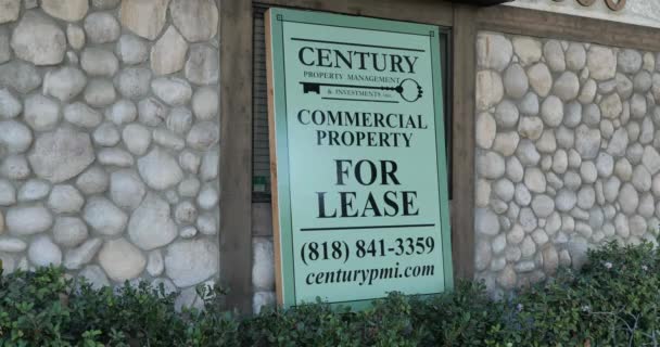 Los Angeles Usa November 2020 Lease Signs Appearing Buildings Covid — Stock Video