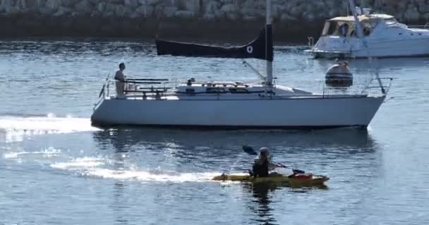 マリーナ レイの水路を通過するボート California — ストック動画