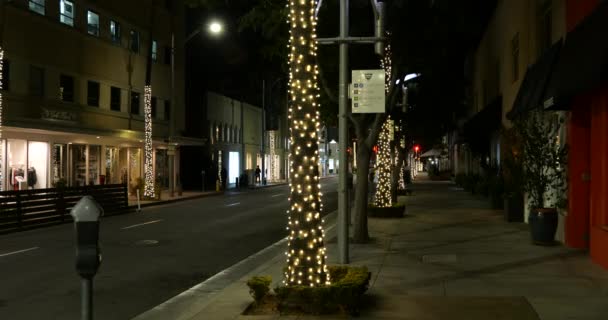 Beverly Hills Usa December 2020 Beverly Hills Shopping District Deserted — Stock Video