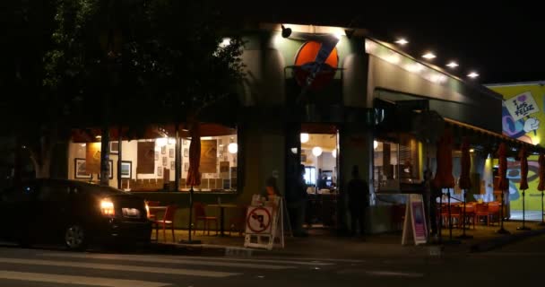 Los Angeles États Unis Novembre 2020 Restaurant Désert Nuit Sans — Video