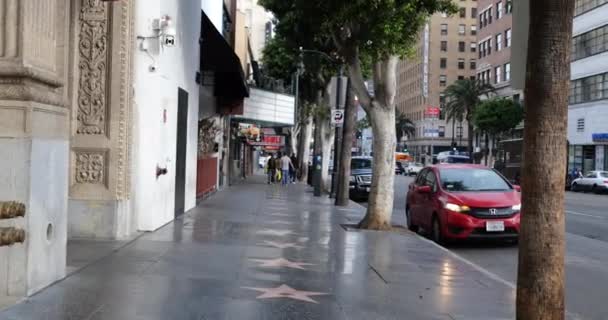 Hollywood Usa Dezember 2020 Der Hollywood Walk Fame Verödete Während — Stockvideo