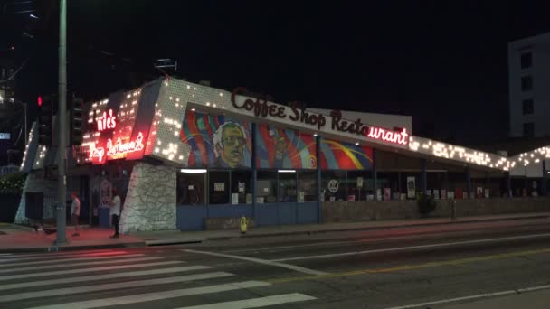 Los Angeles Szeptember 2019 Johnies Coffee Shop Restaurant Egy Példa — Stock videók