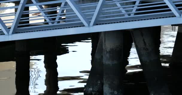 Reflections Water Ramp Leading Boat Docks Tropical Resort — Stock Video