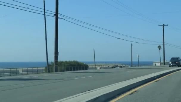 Guidare Lungo Pacific Coast Highway Nel Sud Della California — Video Stock