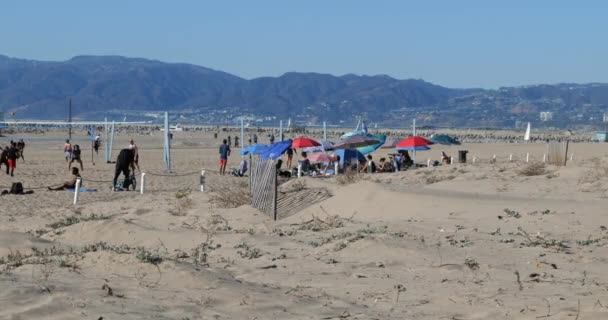 Marina Del Rey Eua Dezembro 2020 Acampamento Para Desabrigados Praia — Vídeo de Stock