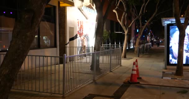 Batı Hollywood Usa Aralık 2020 Santa Monica Bulvarı Ndaki Restoranların — Stok video