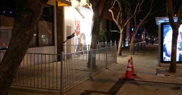 West Hollywood Usa December 2020 Outdoor Dining Areas Restaurants Santa — Stock Video