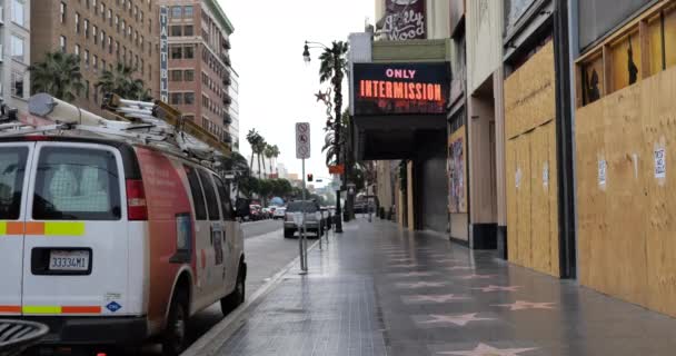 Hollywood Usa Diciembre 2020 Famoso Pantages Theatre Aún Encuentra Cerrado — Vídeo de stock