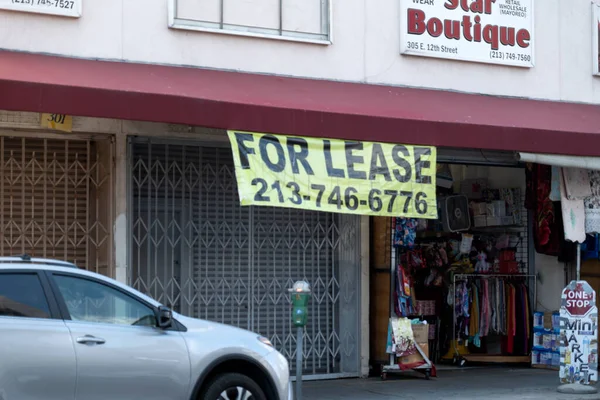 Los Angeles Eua Agosto 2020 Muitas Lojas Estão Para Locação — Fotografia de Stock