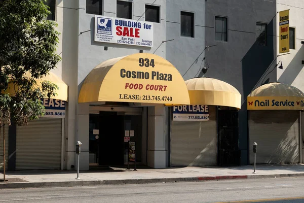 Los Angeles Usa August 2020 Many Stores Lease Downtown Extended — Stock Photo, Image